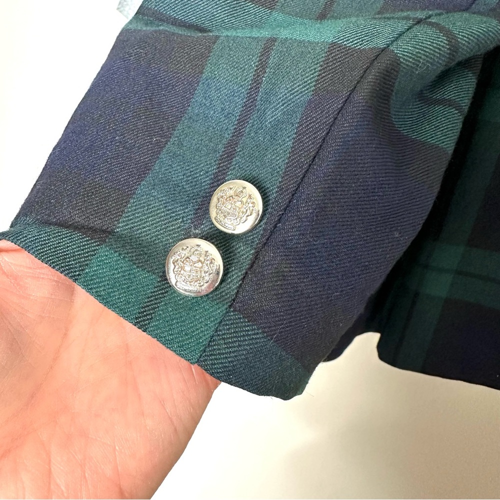 Vintage Tartan Plaid Old Money Heritage Blazer Single Button Black Watch Preppy - Picture 13 of 13